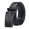 Dandali GD828 Litchi Texture Triangle Men Automatic Buckle Leather Belt Waistband, Length: 120cm