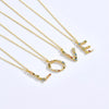 S925 Sterling Silver 26 Engligh Letters Colorful Zircon Women Nacklace Jewelry, Style:J(Silver)