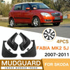 For Skoda Fabia MK2 5J 2007-2011 4pcs/Set Car Auto Soft Plastic Splash Flaps Fender Guard