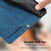 For iPhone 13 Pro Max Tulips Embossed Leather Phone Case with Lanyard(Blue)