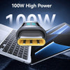 USAMS US-SJ682 AU18 PD100W USB-C / Type-C to USB-C / Type-C Aluminum Alloy Digital Display Adapter(Tarnish)