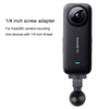 25mm 1/4 inch Screw ABS Ball Head Adapter Mount(Black)