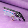 For Samsung Galaxy S25+ 5G Retro Cross Leather Ring Horizontal Insert Card Bag MagSafe Phone Case(Purple)