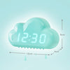 1966 Cute Cloud Shape Voice-activated LED Bedside Alarm Clock(White)