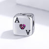 S925 Sterling Silver Square Dice Beads DIY Bracelet Necklace Accessories