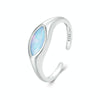 S925 Sterling Silver Platinum Plated Devil Eye Open Ring(BSR523-E)