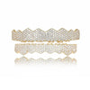 Hip-HopGold-Plated Micro-Inlaid Zircon 8 Gold Braces, Colour: Gold Suit
