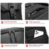 Ozuko 9334 Men Outdoor Multifunctional Waterproof Messenger Bag with External USB Charging Port(Black)