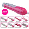 8 in 1 Professional Hair Dryer Hair Curler for Hotel Travel With Comb Powerful Hairdryer(Rose red)