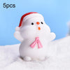 5pcs Christmas Cute Micro Landscape DIY Bonsai Decoration Snowscape Ornament, Style: No.12 Pink Collar Snowman