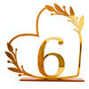 Acrylic Home Decor Wedding Digital Dinning Table Number Plate Seat Sign DIY Mirror Table Setting, Number: 6