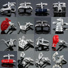 Men Shirts Enamel Lacquered Cufflinks, Color: Red Pen