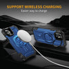 For iPhone 12 Lens Holder MagSafe Phone Case(Blue)