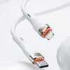 TOTU CB-2 Series USB-C / Type-C to 8 Pin Aluminum Alloy Skin Feel Data Cable, Length:1m(White)