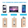 RQW-02 3 in 1 USB 2.0 & 8 Pin & Micro USB 64GB Flash Drive(Black)