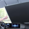 45x125cm Car Summer No-punch Retractable Titanium Silver Sunshade Curtain