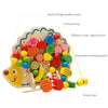 Early Learning Education  Wooden Toys Hedgehog Fruit Beads Child Hand Eye Coordination Skills Development Educational Toys For Kids