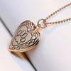 DIY Heart-shaped Photo Frame Memory Locket Pendant Necklace Jewelry(silver)