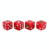 Universal 8mm Dice Style Plastic Car Tire Valve Caps, Pack of 4(Red)