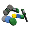 9pcs /Set Car Detailing Gloves Rags Waxing Cleaning Set(Green)