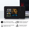 Household Color Screen Temperature And Humidity Meter Weather Forecast Projection Clock, Model: US Plug