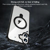 For iPhone 15 High Transparency MagSafe Holder Phone Case(Black)