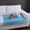 Cooling Mat for Dogs & Cats, 63x50cm (Blue) - Ice Silk Summer Pet Bed