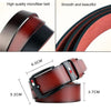 Dandali L8032 Men Retro Casual Antique Buckle Leather Belt Waistband, Size: 110-125cm (Black)