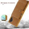 For Galaxy Note 10 Plus Buckle Zipper Shockproof Protective Case with Holder & Card Slots & Wallet & Lanyard & Photos Frames(Brown)