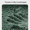 50x80cm Bedroom Doorway Fine Chenille Absorbent Floor Mat Bathtub Mat Bathroom Non-Slip Foot Mat(Green)