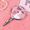 Mini Handle Vanity Mirror Portable Hand-held Vanity Mirror, Random Pattern Delivery