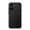 For Redmi 13C Litchi Leather Magnetic Full Coverage Shockproof Phone Case(Black)