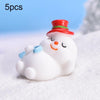 5pcs Christmas Cute Micro Landscape DIY Bonsai Decoration Snowscape Ornament, Style: No.2 Liechar Snowman