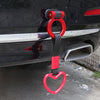 Car Rear Bumper Warning Hanging Ring Car Hand Pull Ring(Pink Black Belt)