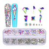 12 Grid Flat Bottom Shaped Nail Rhinestones Nail Decoration, Specification: 04