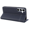 For Samsung Galaxy S25 5G GEBEI Top-grain Horizontal Flip Leather Phone Case(Blue)