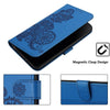 For Samsung Galaxy A26 5G Datura Flower Embossed Flip Leather Phone Case(Blue)