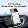 USAMS CD230 15W Accurate Aligment Wireless Charging Car Phone Holder with Suction Cup(Black)