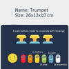 Children Early Education Puzzle Playing Simulation Musical Instrument, Style: 6806 Trumpet-Red