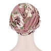 Women Printed Brushed Milk Silk Turban Hat Short Pullover Hat, Size:One Size(Lake Blue)