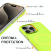 For iPhone 12 Pro Max Shockproof MagSafe Armor PC Hybrid TPU Phone Case(Fluorescent Green+Gray)