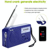 RD-638T Two-band Solar Powered AM / FM Radio Player Flashlight with Dynamo Function(Blue)