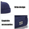 G12788 Iron Mark Street Melon Skullcap Retro Flanged Landlord Hat without Eaves, Size: 58cm(Dark Gray)