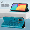 For Alcatel 1L 2021 Embossed Butterfly Leather Phone Case(Blue)
