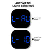 13-Inch LED Acrylic Electronic Clock Large-Screen Square Wall Clock With Timing Temperature Humidity(6632 White Red)