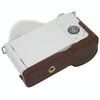 1/4 inch Thread PU Leather Camera Half Case Base for Sony ZV-E10 / ZV-E10L (Coffee)