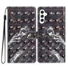 For Samsung Galaxy A36 5G 3D Pattern Leather Phone Case(Skull)