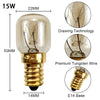 E14 Salt Crystal Lamps High Temperature Resistant Oven Light Bulb, Power: 15W Brass Lamp Head(2700K Warm White)