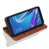 Casual Style Retro Crazy Horse Texture Horizontal Flip Leather Case for Asus Zenfone LIVE2 (L2) ZA550KL, with Card Slots & Holder & Wallet (Dark Brown)