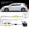 R0003 LED Fill Light External Reversing Video Camera HD Night Vision CCD Car Camera 12 Lights Camera(P System)